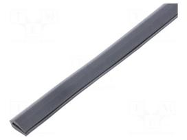 Hole and edge shield | PVC | L: 10m | grey | H: 8mm | W: 4.5mm | -30÷70°C