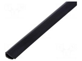 Hole and edge shield | PVC | L: 10m | black | H: 12mm | W: 6mm | -30÷70°C