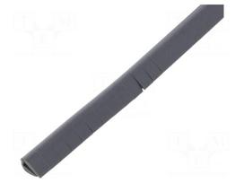 Hole and edge shield | PVC | L: 10m | grey | H: 9mm | W: 5mm | -30÷70°C