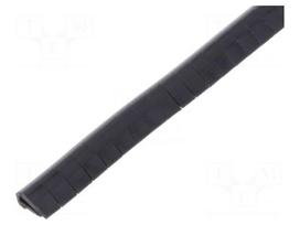 Hole and edge shield | PVC | L: 10m | black | H: 8mm | W: 4.5mm | -30÷70°C