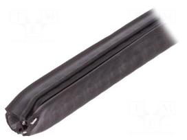 Hole and edge shield | EPDM | L: 5m | black | H: 13mm | W: 11mm | -40÷100°C