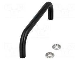 Handle | Mat: oxidized steel | black | H: 43mm | Mounting: M5 screw