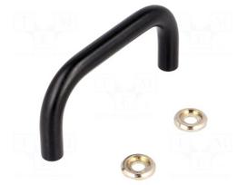 Handle | Mat: oxidized steel | black | H: 35mm | Mounting: M4 screw