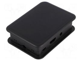 Enclosure: for computer | Raspberry Pi 3 | black | X: 73mm | Y: 100mm