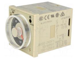 Timer | 0,1s÷600h | DPDT | 250VAC/5A | 100÷240VAC | 100÷125VDC | PIN: 8