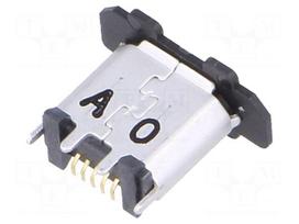 Socket | USB B micro | UX | on PCBs | SMT,THT | PIN: 5 | vertical | USB 2.0