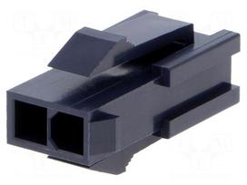 Plug | wire-wire | male | Mini-Fit Jr | 4.2mm | PIN: 2 | w/o contacts
