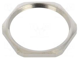 Nut | PG29 | brass | nickel | Thk: 4mm | Spanner: 41mm | Thread: PG