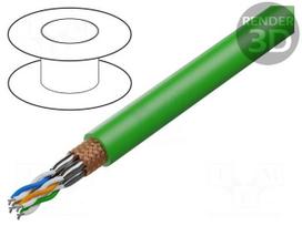 Wire | S/FTP,ETHERLINE® Cat.6a | 6a | stranded | Cu | 4x2x23AWG | PVC
