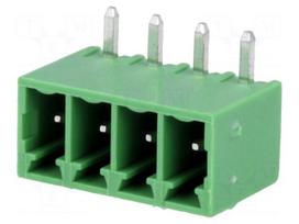 Pluggable terminal block | 3.5mm | ways: 4 | angled 90° | socket | male