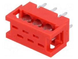 Wire-board | adapter | PIN: 6 | IDC,THT | on PCBs,for ribbon cable