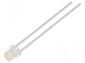 LED | 3mm | white neutral | 780÷1300mcd | 100° | Front: flat | 5500K