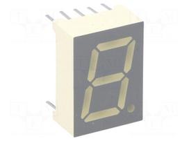 Display: LED | 7-segment | 13.2mm | 0.52" | No.char: 1 | red | 1.9÷6.4mcd