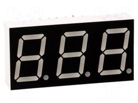 Display: LED | 7-segment | 14.2mm | 0.56" | No.char: 3 | red | 60mcd | anode