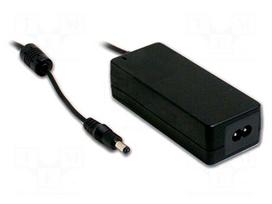 Power supply: switched-mode | 24VDC | 1.67A | Out: 5,5/2,1 | 40W | 90%