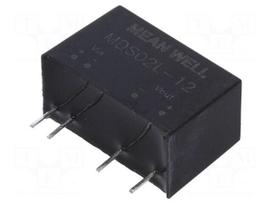 Converter: DC/DC | 2W | Uin: 4.5÷5.5V | 12VDC | Iout: 167mA | SIP7 | 4.2g