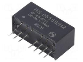 Converter: DC/DC | 2W | Uin: 4.5÷9V | Uout: 15VDC | Iout: 134mA | SIP8