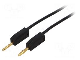 Test lead | 2mm banana plug-2mm banana plug | Len: 1m | black
