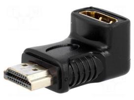 Adapter | HDMI socket 90°,HDMI plug | Colour: black