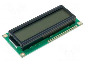 Display: LCD | alphanumeric | FSTN Positive | 16x2 | gray | LED | PIN: 16
