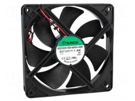 Fan: DC | axial | 12VDC | 120x120x25mm | 127.42m3/h | 34dBA | Len: 330mm