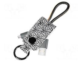 Cable | USB 2.0 | USB A plug,USB B micro plug | 0.22m | black
