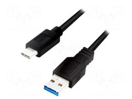 Cable | USB 3.0 | USB A plug,USB C plug | 3m | black