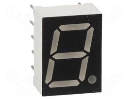Display: LED | 7-segment | 10.16mm | 0.4" | No.char: 1 | red | 30mcd