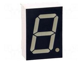 Display: LED | 7-segment | 13mm | 0.51" | No.char: 1 | orange-red | anode