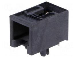 Socket | RJ9 | PIN: 4 | Cat: 3 | low profile | Layout: 4p4c | THT