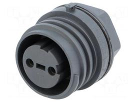 Connector: circular | socket | female | PIN: 2 | EXPlora | nickel plated