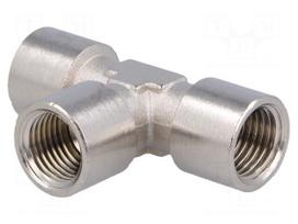 Metal connector | threaded,T-tap splitter | G 1/4" | 100bar | 300°C