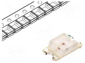 LED | SMD | 1206 | red | 100÷120mcd | 3.2x1.6x0.8mm | 120° | 1.8÷2.6V | 20mA