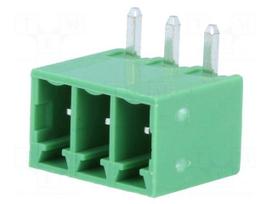 Pluggable terminal block | 3.5mm | ways: 3 | angled 90° | socket | male