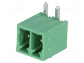 Pluggable terminal block | 3.5mm | ways: 2 | angled 90° | socket | male