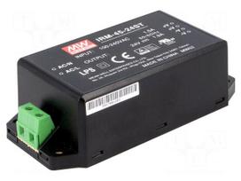 Power supply: switched-mode | modular | 45.6W | 24VDC | 109x52x33.5mm