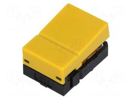 Switch: keypad | Pos: 2 | SPST-NO | 0.05A/24VDC | yellow | THT | 1.27N