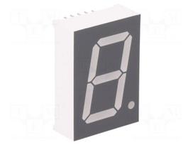 Display: LED | 7-segment | 25.4mm | 1" | No.char: 1 | red | 30÷60mcd | anode
