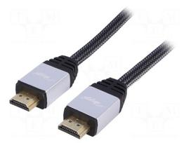 Cable | HDMI 2.0 | HDMI plug,both sides | 3m | black