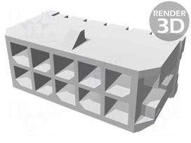 Socket | wire-board | male | Micro-Fit 3.0 | 3mm | PIN: 10 | THT | 5A | 600V