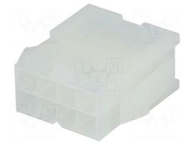 Plug | wire-wire | male | Mini-Fit Jr | 4.2mm | PIN: 8 | w/o contacts
