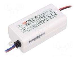 Power supply: switched-mode | LED | 12.6W | 9÷36VDC | 350mA | 90÷264VAC