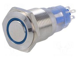 Switch: vandal resistant | Pos: 2 | DPST | 3A/250VAC | OFF-ON | blue