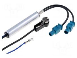 Antenna separator | Fakra plug x2,ISO plug angled