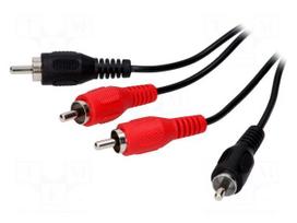 Cable | RCA plug x2,both sides | 5m | black