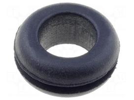 Grommet | Ømount.hole: 9mm | Øhole: 6.5mm | rubber | black