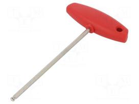Key | hexagon keys,spherical | HEX 5mm | Overall len: 182mm