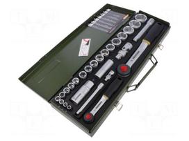 Key set | hex socket,socket spanner | Pcs: 27 | Mounting: 1/2",1/4"