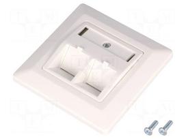 Socket | housing | Keystone | Colour: white | female x2