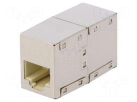 Coupler | coupler | Cat: 6 | shielded | Layout: 8p8c | RJ45 socket x2